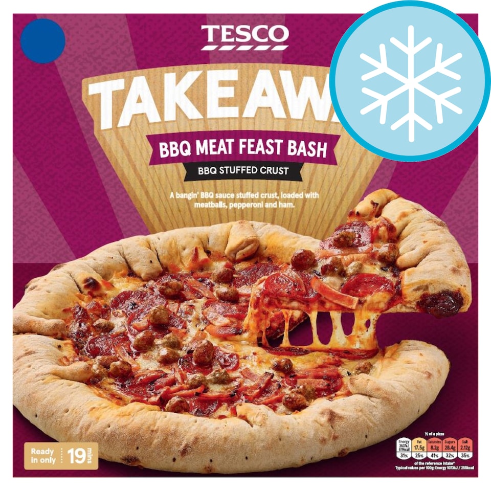 Tesco Takeaway BBQ Meat Feast Bash Stuffed Crust 485g