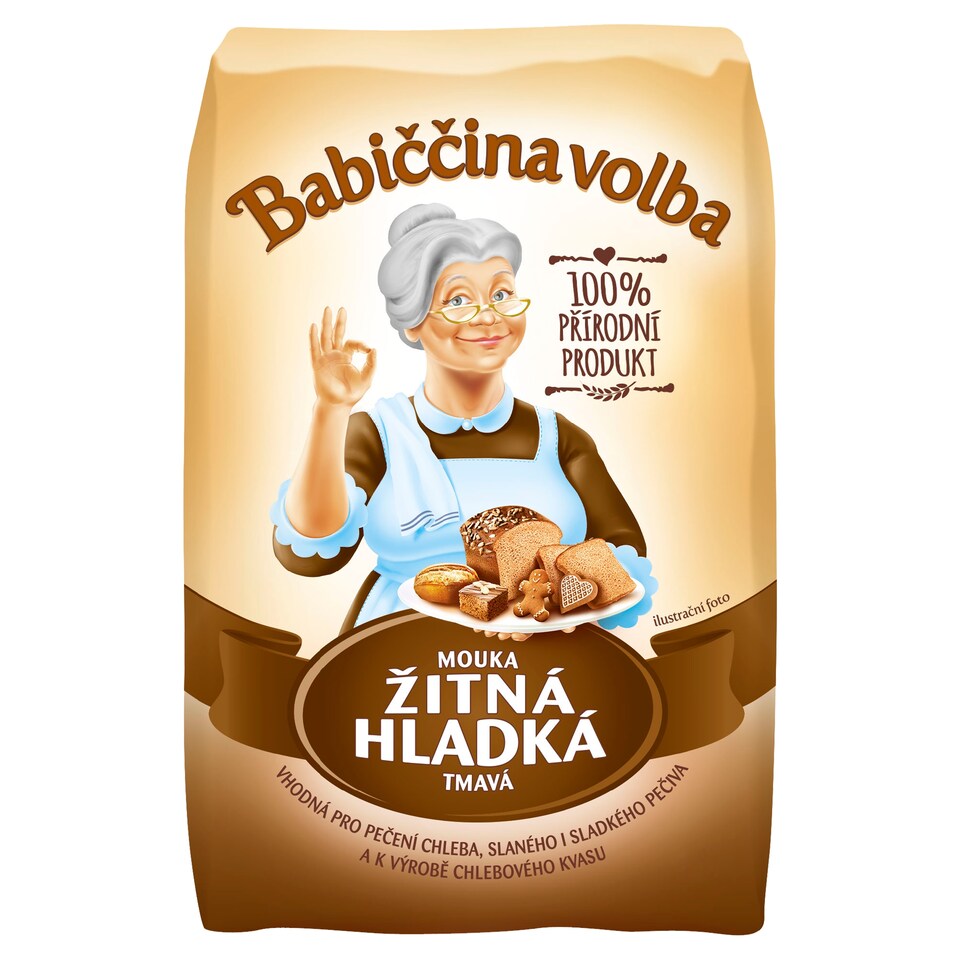 Babičkina Voľba Bread Rye Fine Dark Flour 1 kg