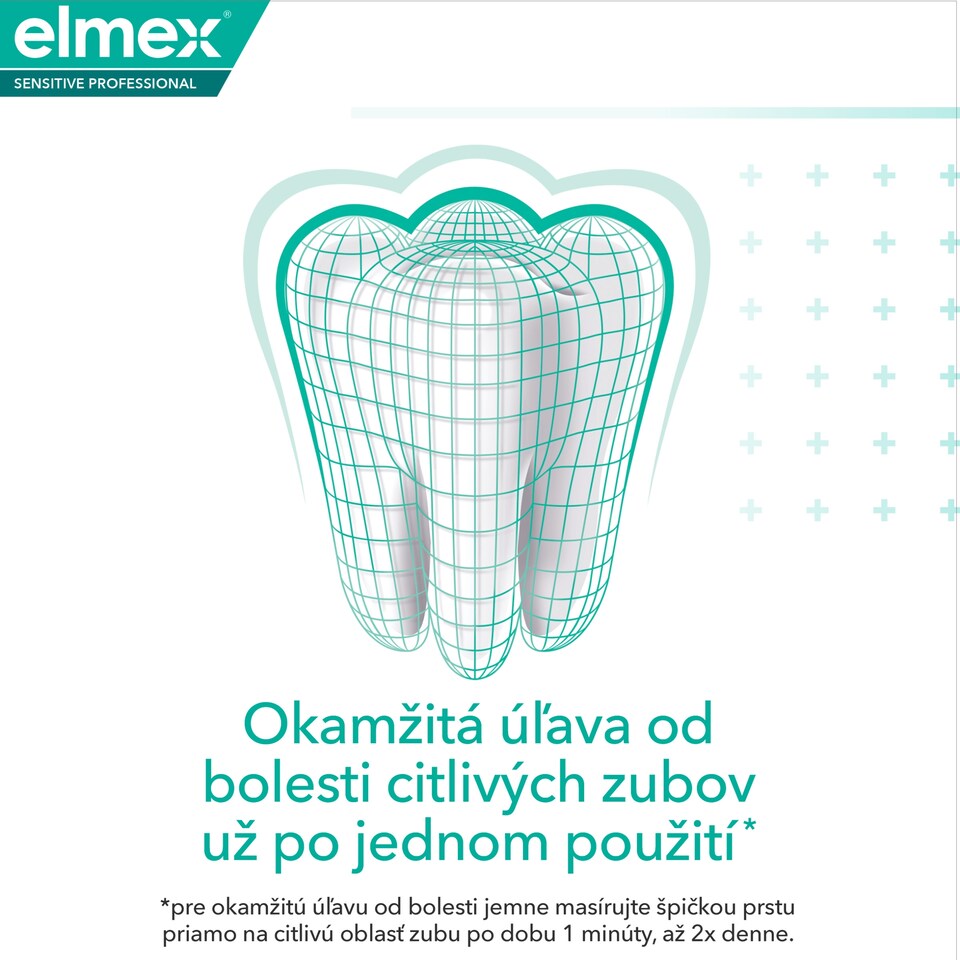 obrázok 1 z elmex® Sensitive Professional Advanced Pain Relief zubná pasta na citlivé zuby 75 ml
