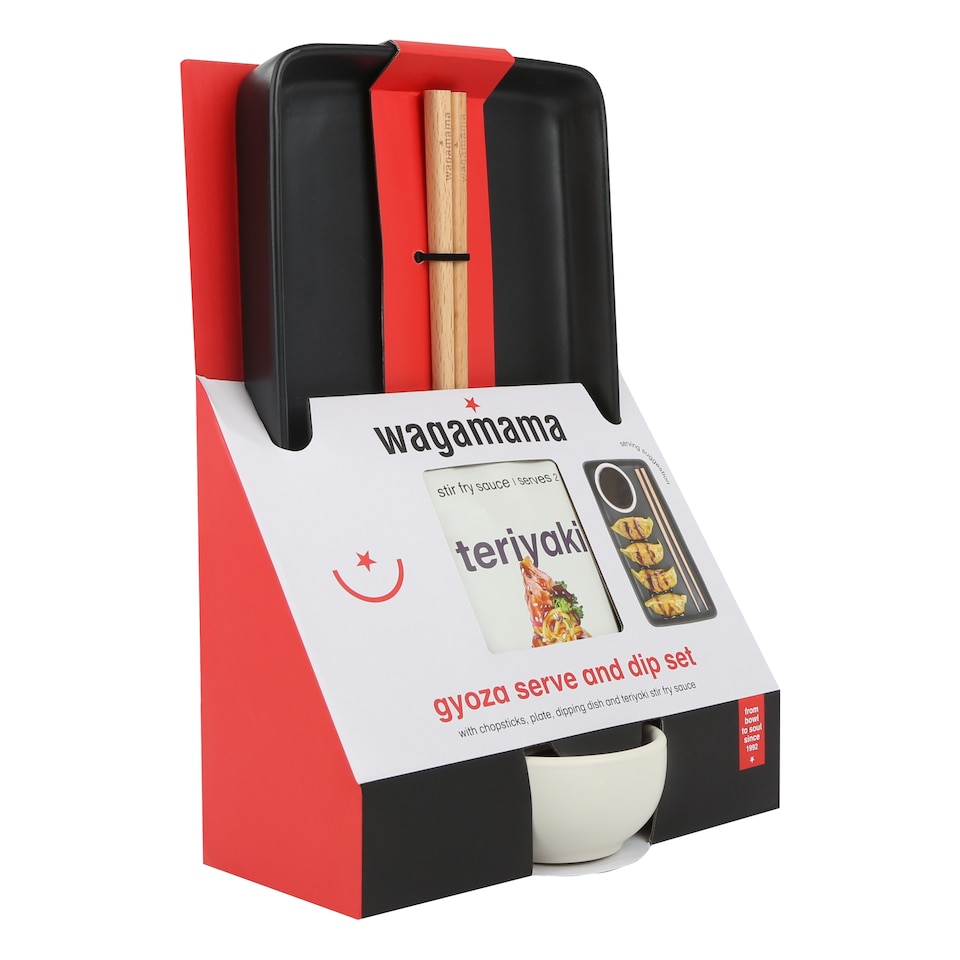 image 1 of Wagamama Gyoza Serve And Dip Gift Set With Teriyaki Sauce