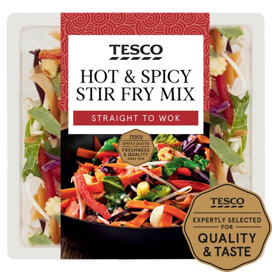 Tesco Hot & Spicy Stir Fry Mix 320G Tesco Groceries