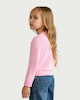 image 2 of F&F Girls Pure Cotton Sequin Unicorn Cardigan in Pink