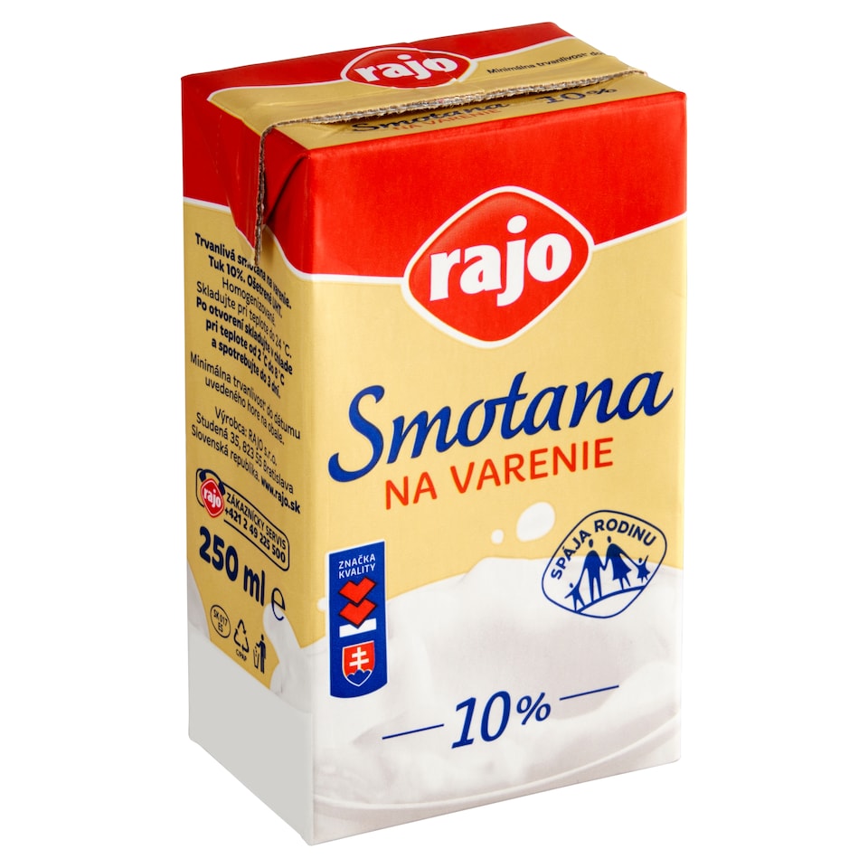 obrázok 1 z Rajo Smotana na varenie 10 % 250 ml
