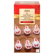 Tesco 15 Santa String Lights