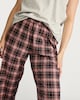 image 3 of F&F Cotton Rich Slogan T-Shirt and Check Print Trousers Pyjamas in Grey