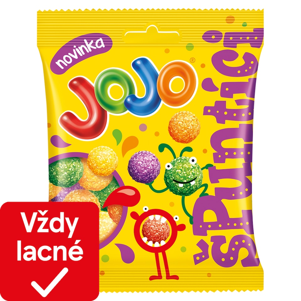 JOJO Špuntíci, želé na báze škrobu s ovocnými príchuťami 80 g