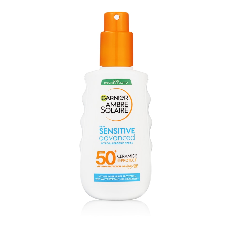 Garnier Ambre Solaire Sensitive Advanced Sprej, Velmi vysoká ochrana, světlá citlivá pokožka, SPF 50
