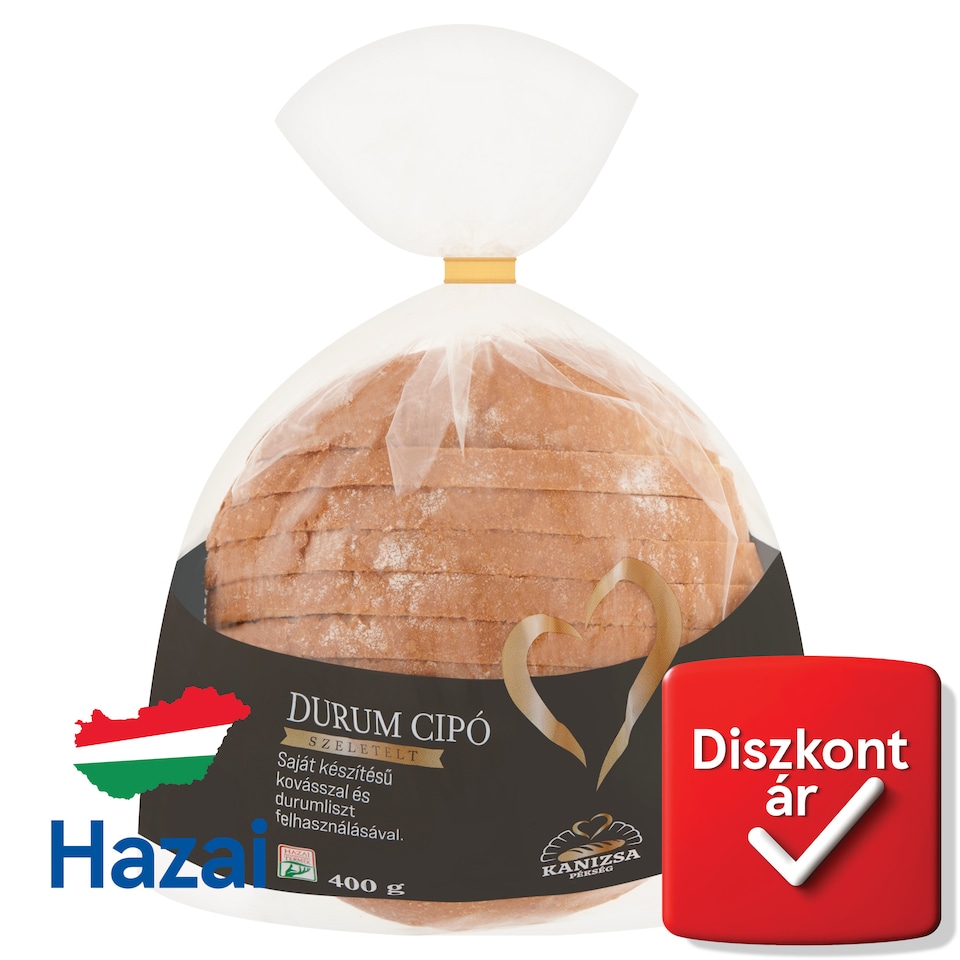 Kanizsa Pékség szeletelt durum cipó 400 g
