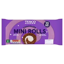 Tesco Chocolate 10 Mini Rolls