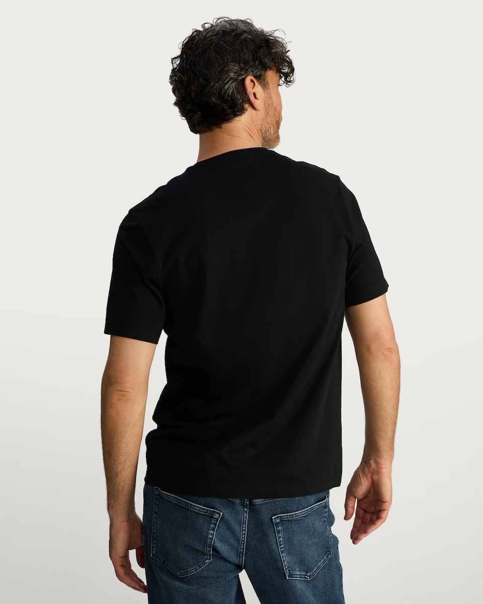 image 1 of The F&F Edit Supima® Cotton Crew Neck T-Shirt in Black