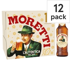 Birra Moretti Premium Lager Beer Bottle 12x330ml