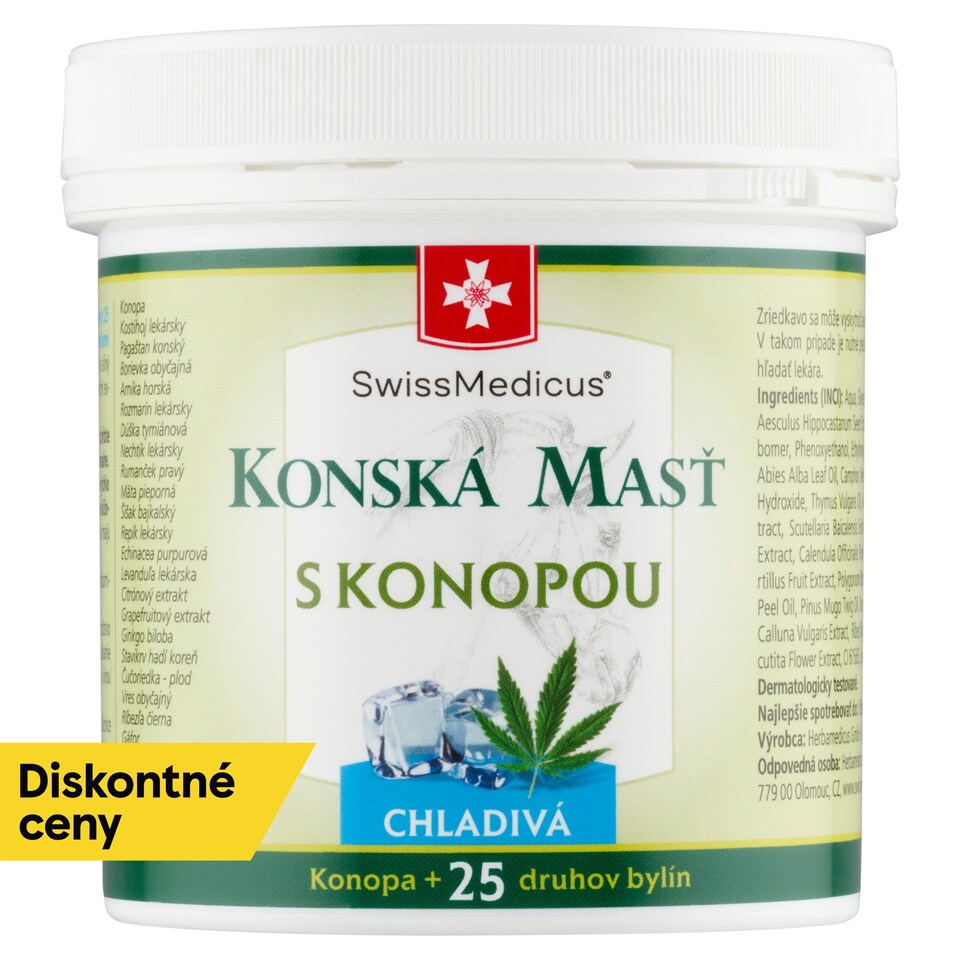 image 1 of SwissMedicus Konská masť Cooling Ointment with Hemp 250 ml