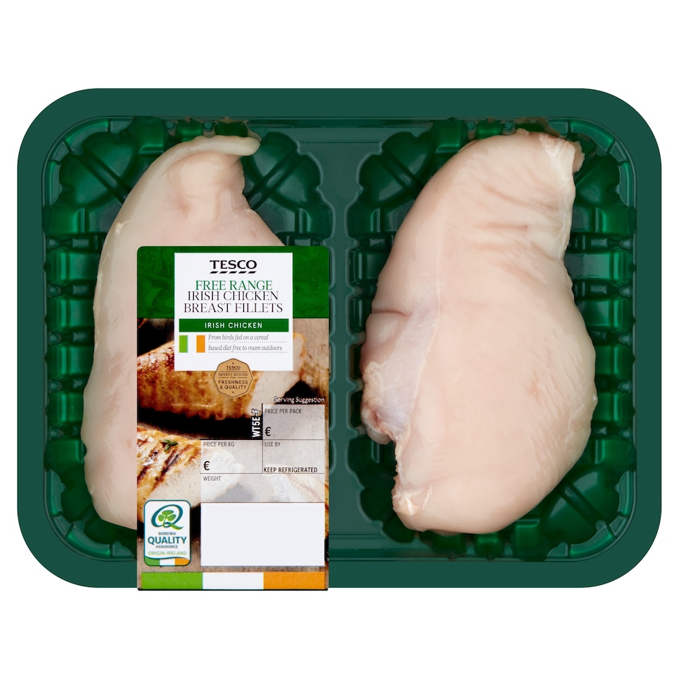 Tesco Free Range Irish Chicken Breast Fillets 300G