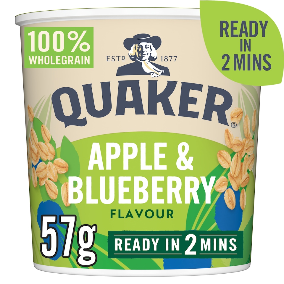 image 1 of Quaker Oat So Simple Apple & Blueberry Porridge Pot 57g