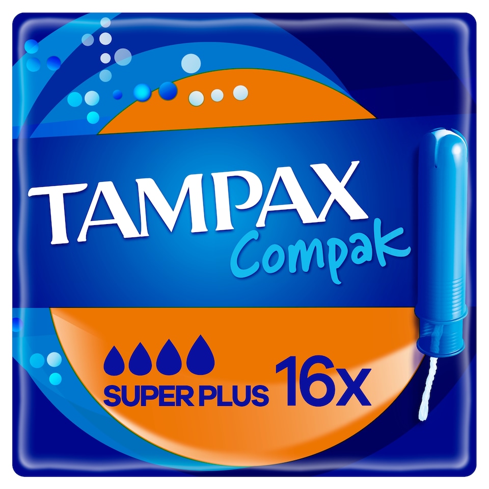 Tampax Compak Super Plus Applikátoros Tampon, 16 db  1. kép