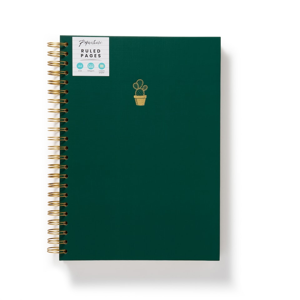image 1 of Paperchase Icons A4 Notebook - Cactus