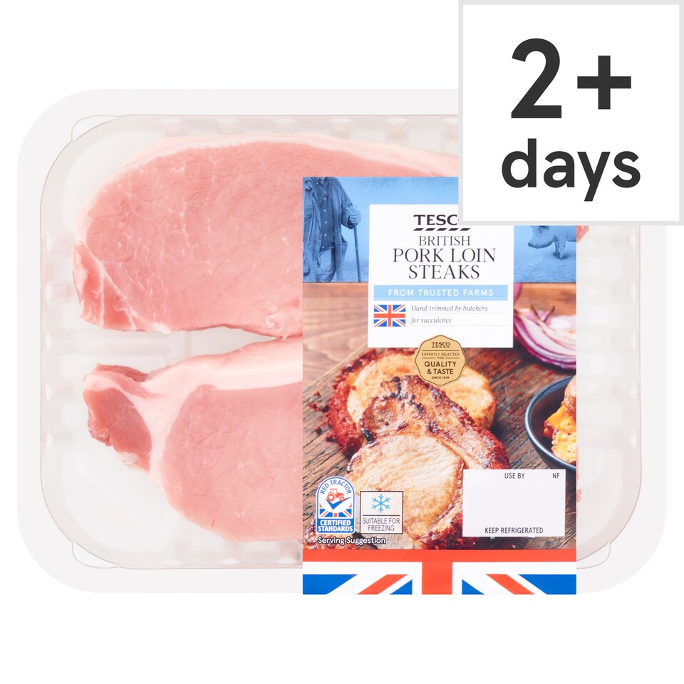 Tesco British Pork Loin Steaks 250G