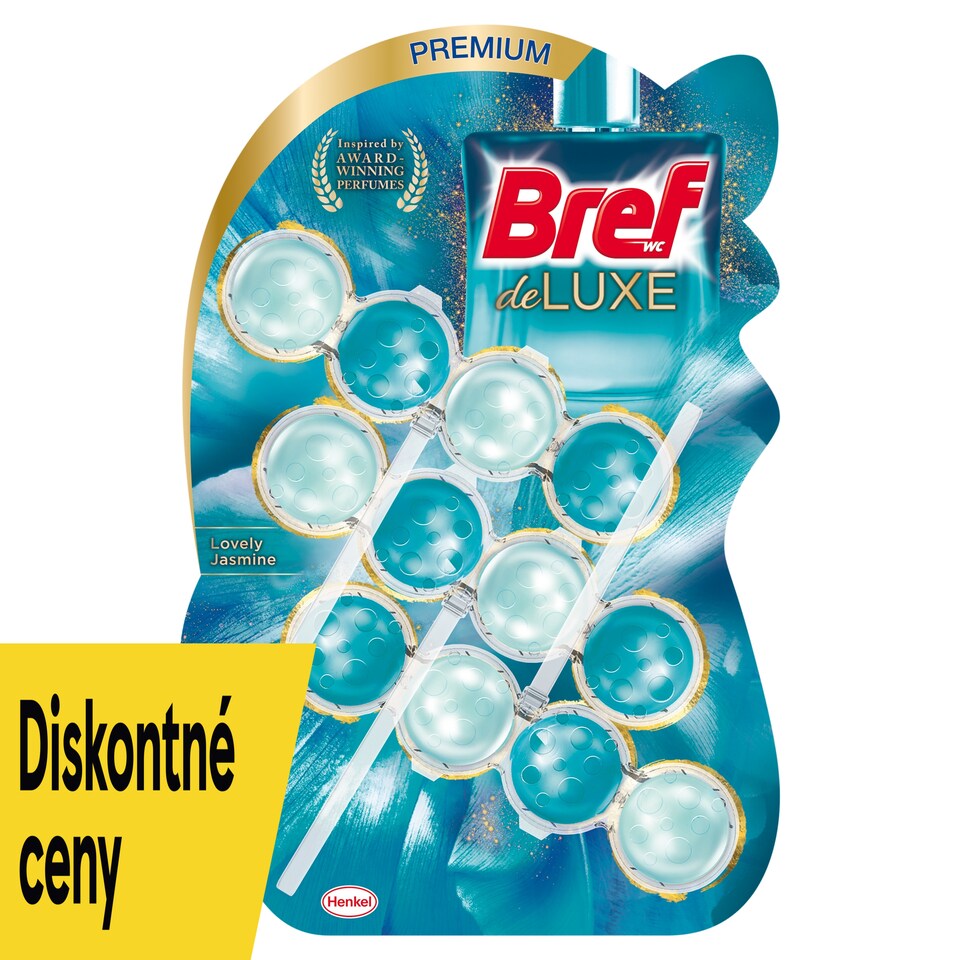 Bref DeLuxe Lovely Jasmine tuhý WC blok 3 x 50 g