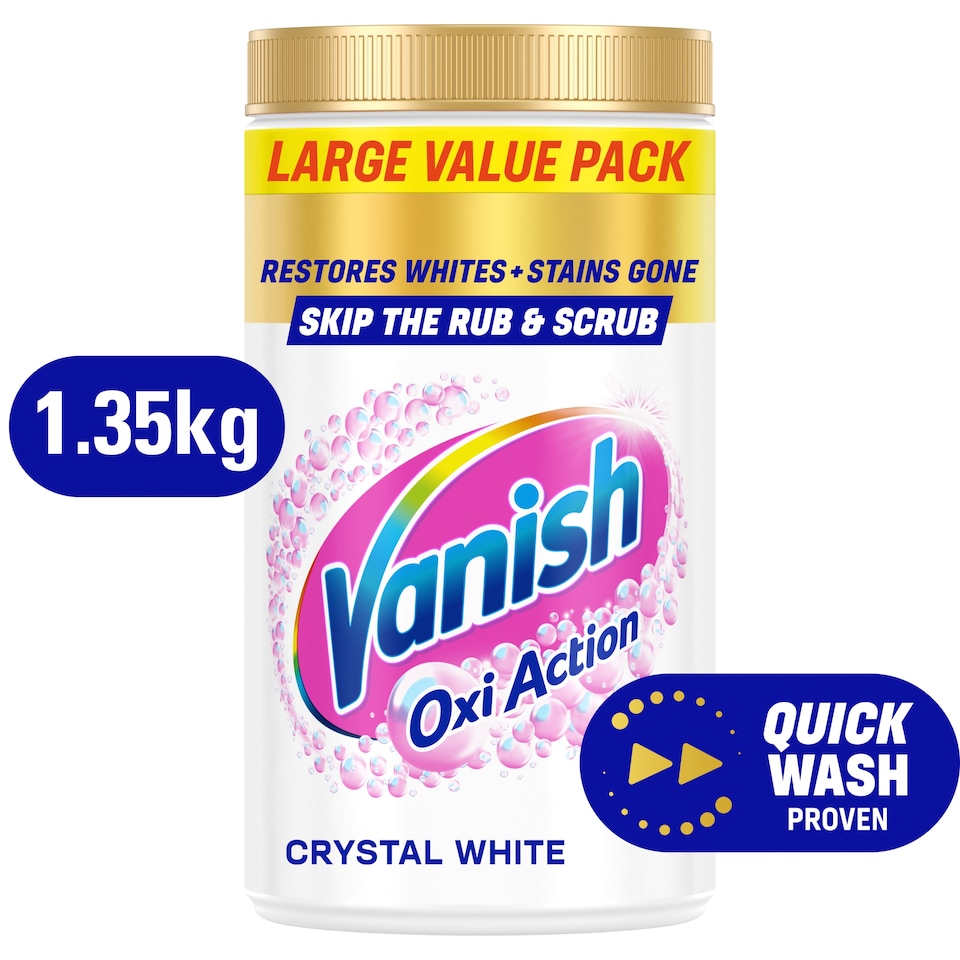 Vanish Gold Oxi Action Whitener & Stain Remover For Whites 1.35kg