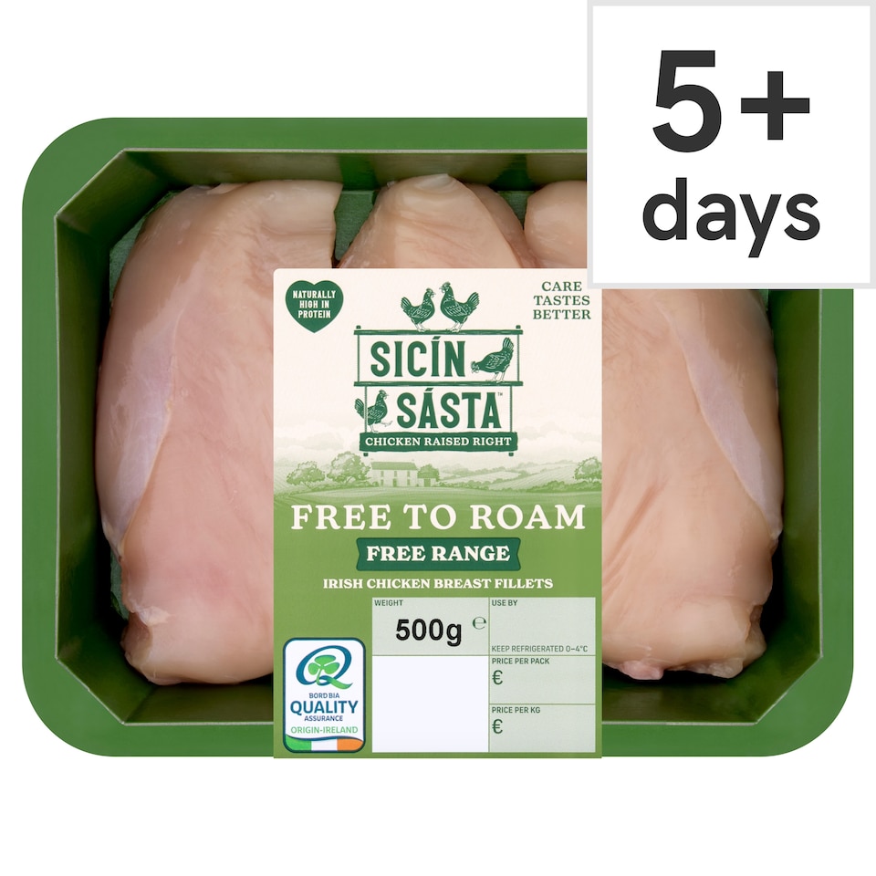 Sicin Sasta Free Range Irish Chicken Breast Fillets 500G