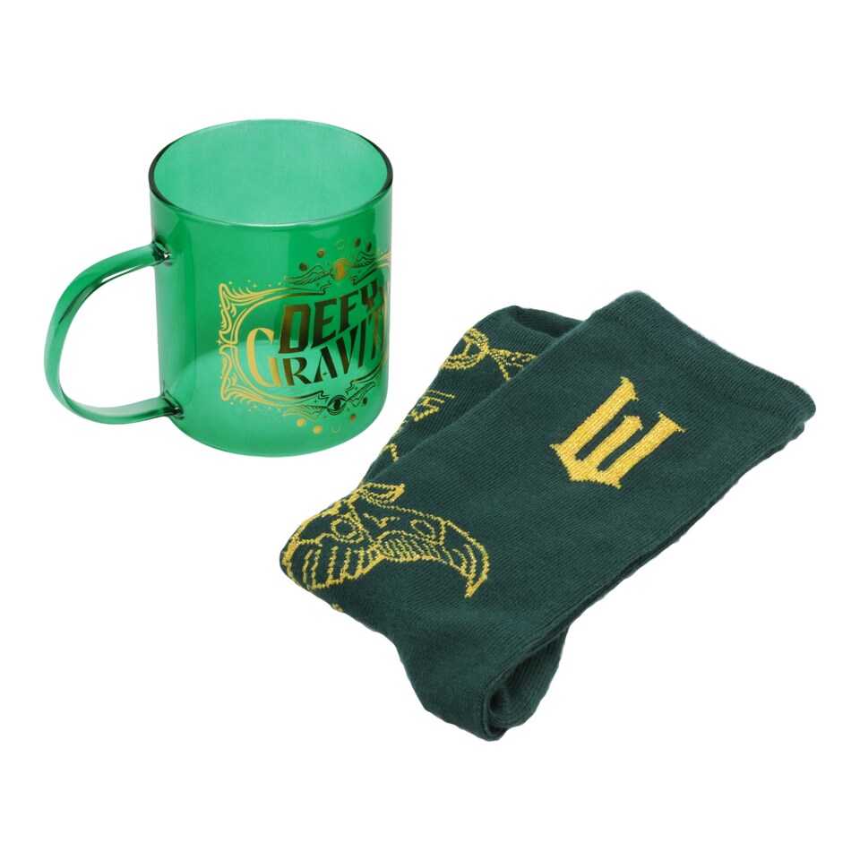 image 1 of Wicked Green Elphaba Glass Mug & Socks 