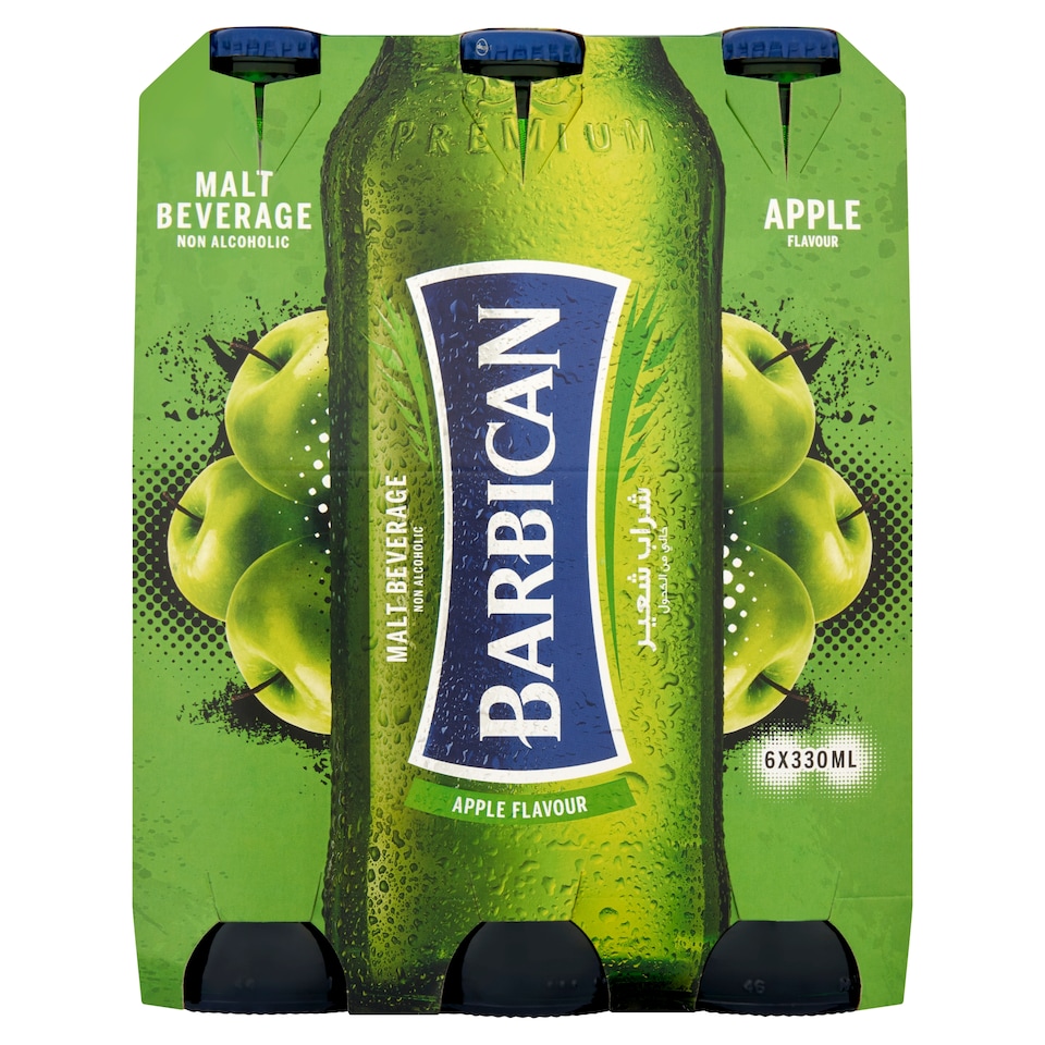 BARBICAN MALT BEVERAGE NON ALC APPLE 6 X 330ML