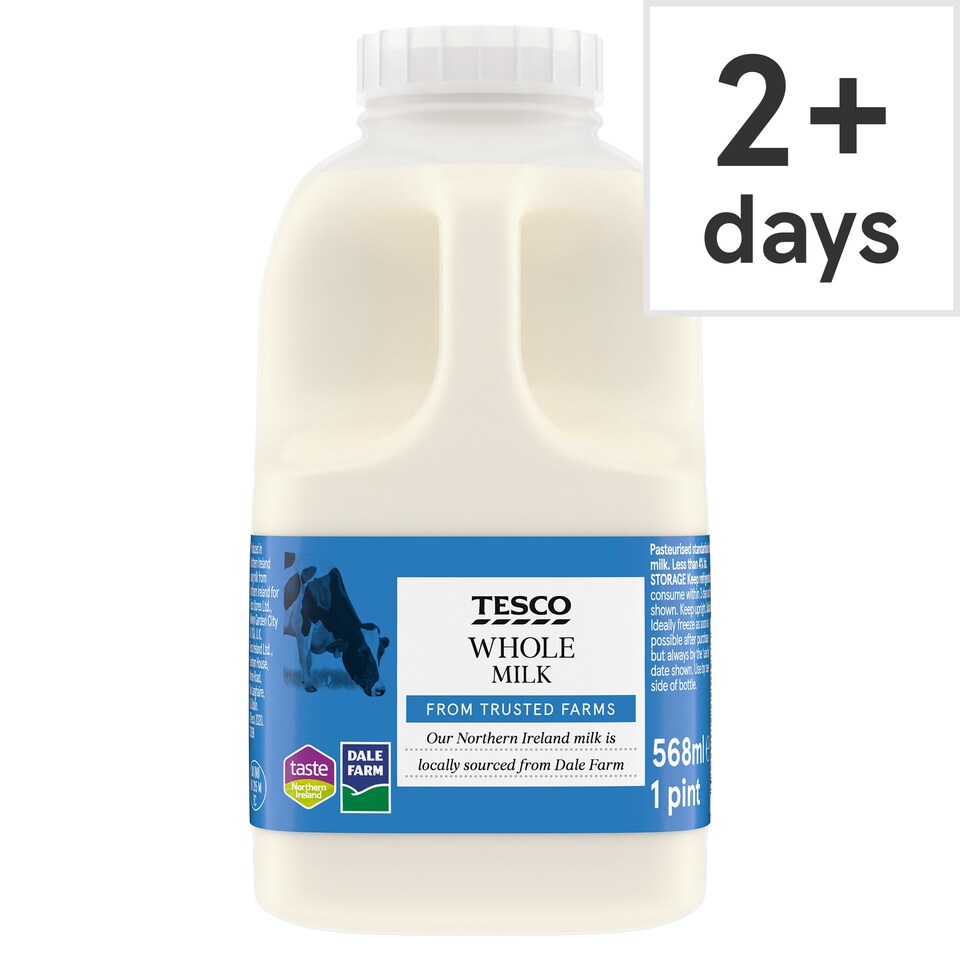 Tesco Ni Whole Milk 568Ml