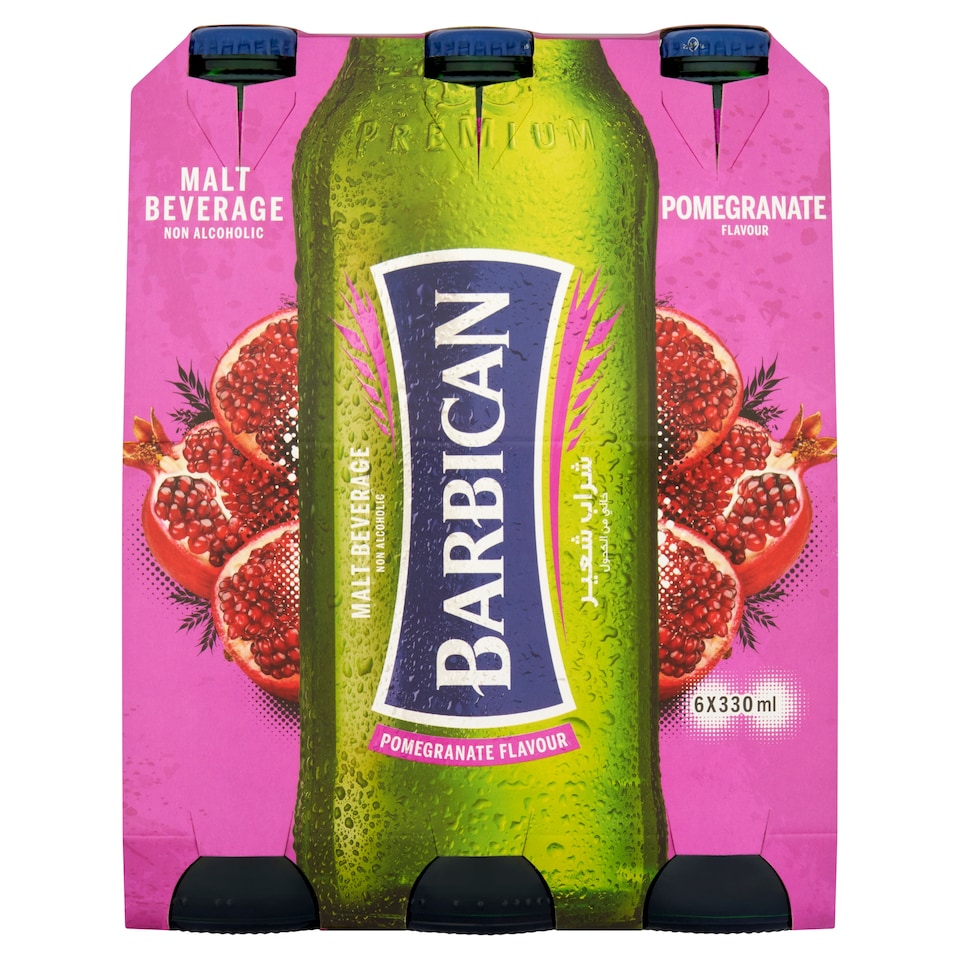 Barbican Malt Beverage Non Alcoholic Pomegranate Flavour 6 x 330ml