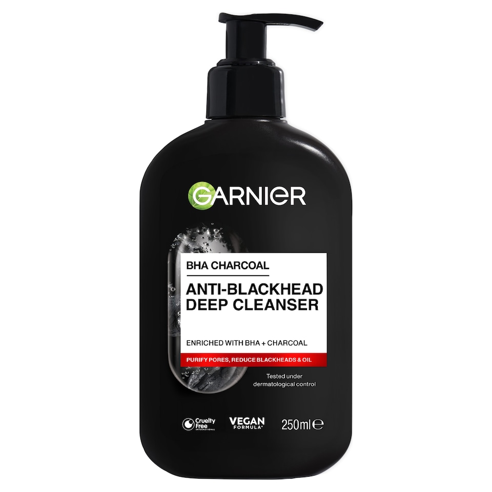 image 1 of Garnier Pure Active BHA + Charcoal Purifying Cleanser 250ml