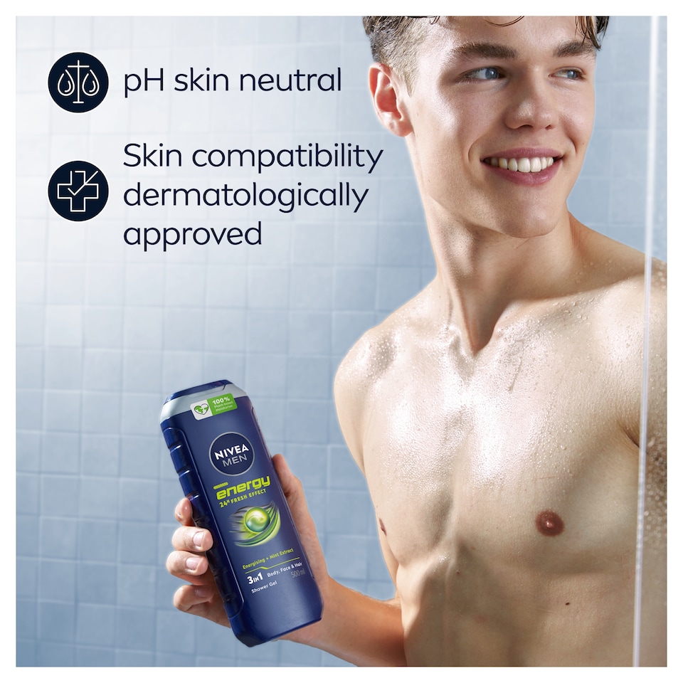 image 1 of Nivea Men Energy Shower Gel 500Ml