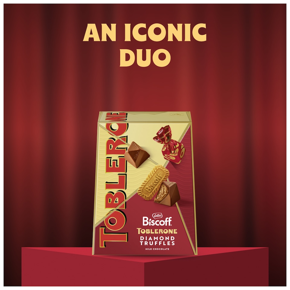 image 1 of TOBLERONE Lotus Biscoff Dimond TRUFFLES 180G