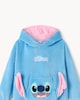 image 3 of Disney Stitch Fleece Hoodie in Blue
