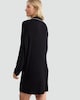 image 3 of F&F Contrast Piping Longline Pyjama Shirt in Black