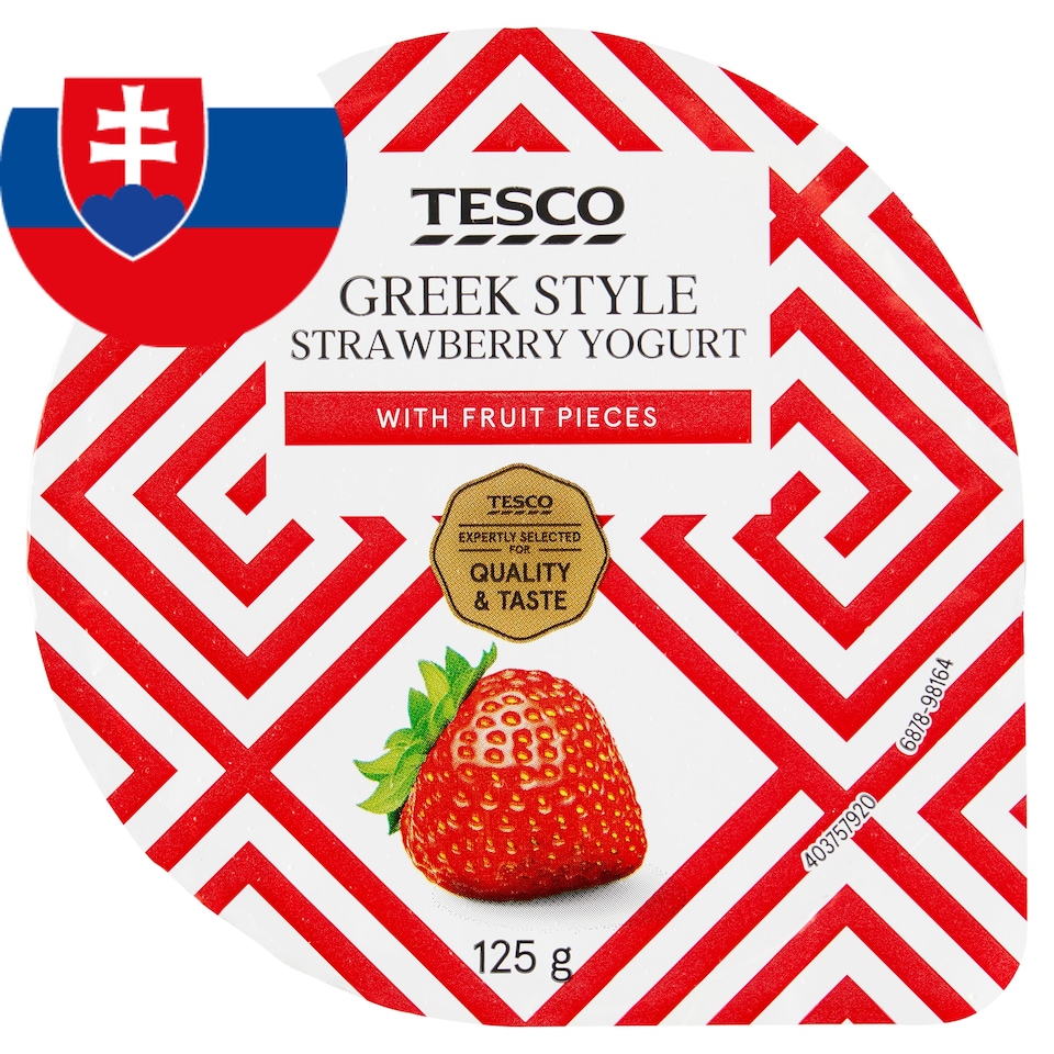 Tesco Greek Style Strawberry Yogurt 125 g