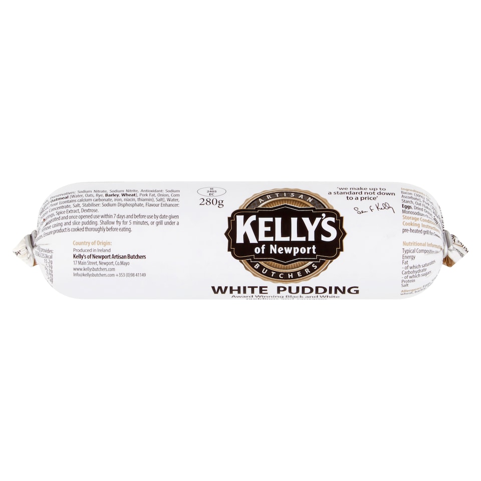 Kellys White Pudding 280G