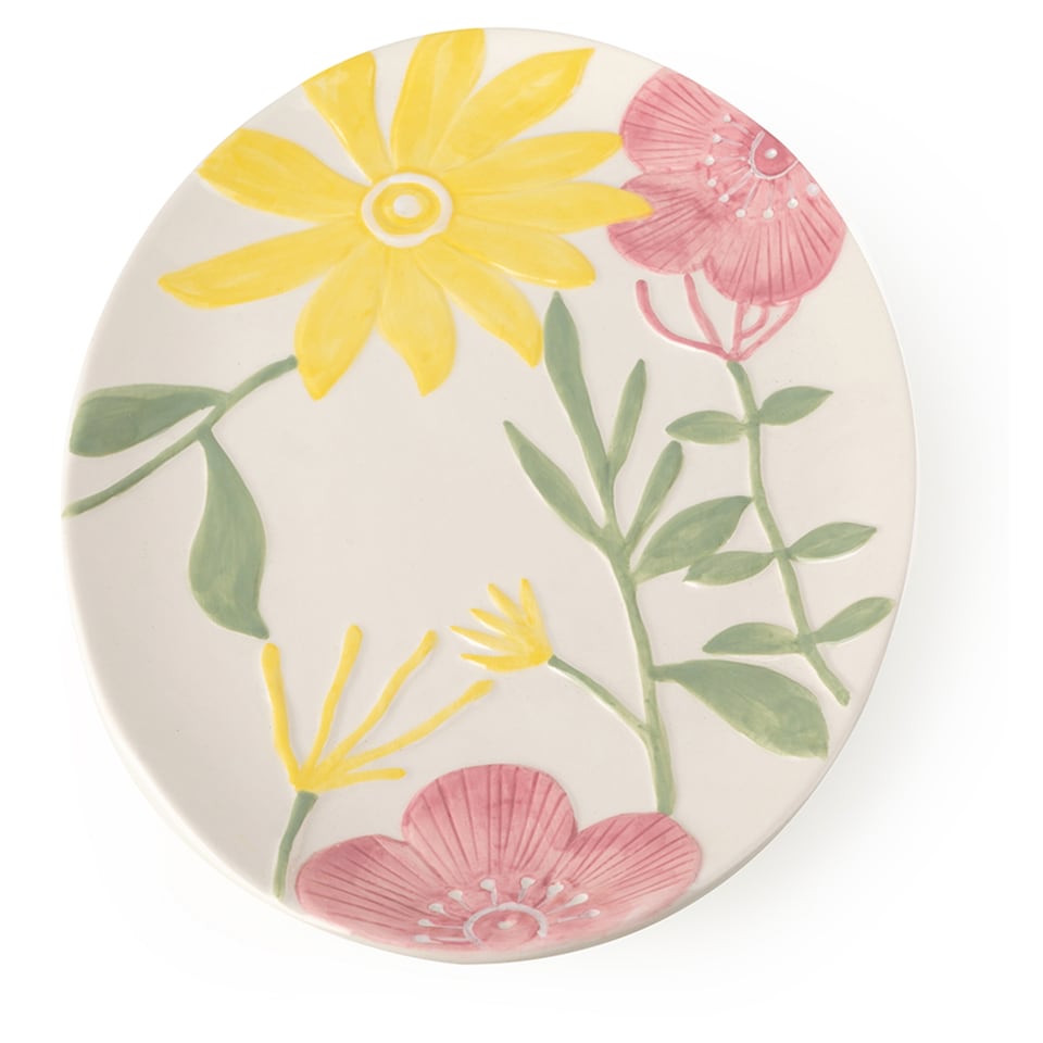 Candlelight embossed serve platter 