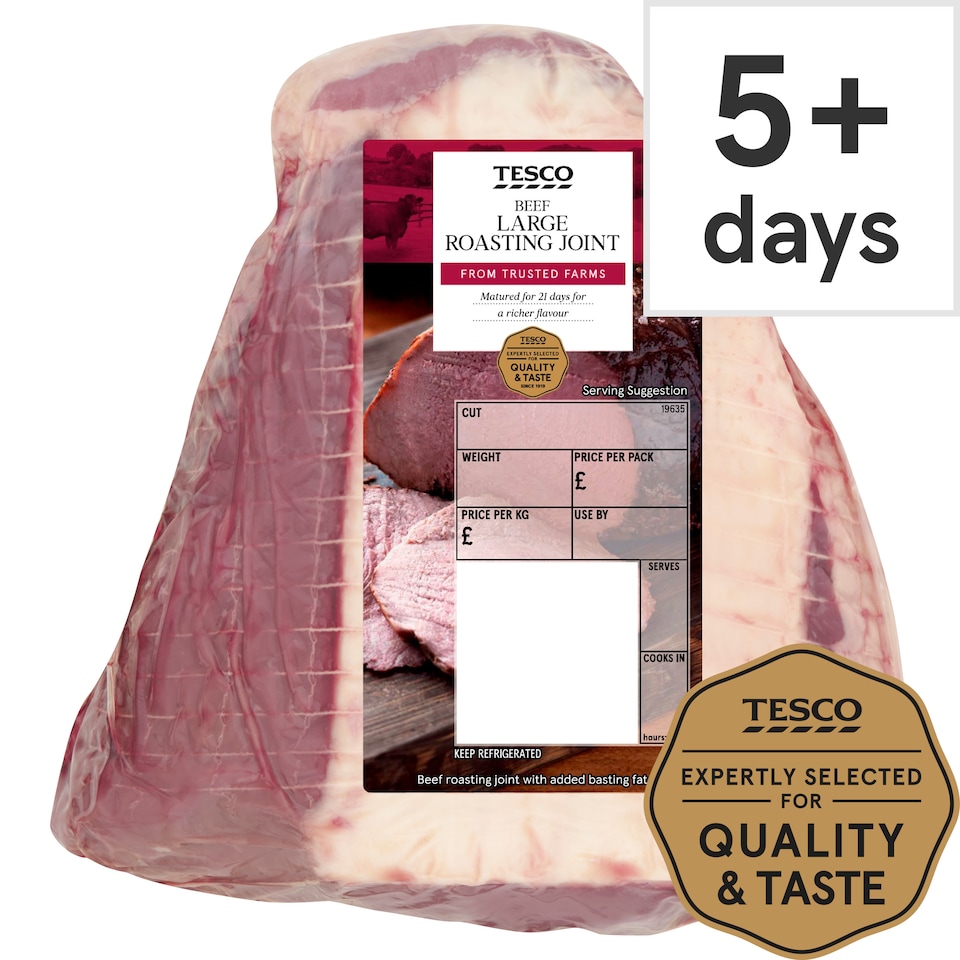 Tesco Large Beef Roasting Joint With Basting Fat