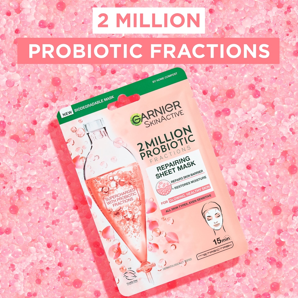 image 1 of Garnier Skin Active 2 Million Probiotic Face Mask 22G