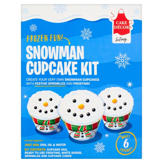Cake Decor Christmas Snowman Cupcake Kit 233G Tesco Groceries