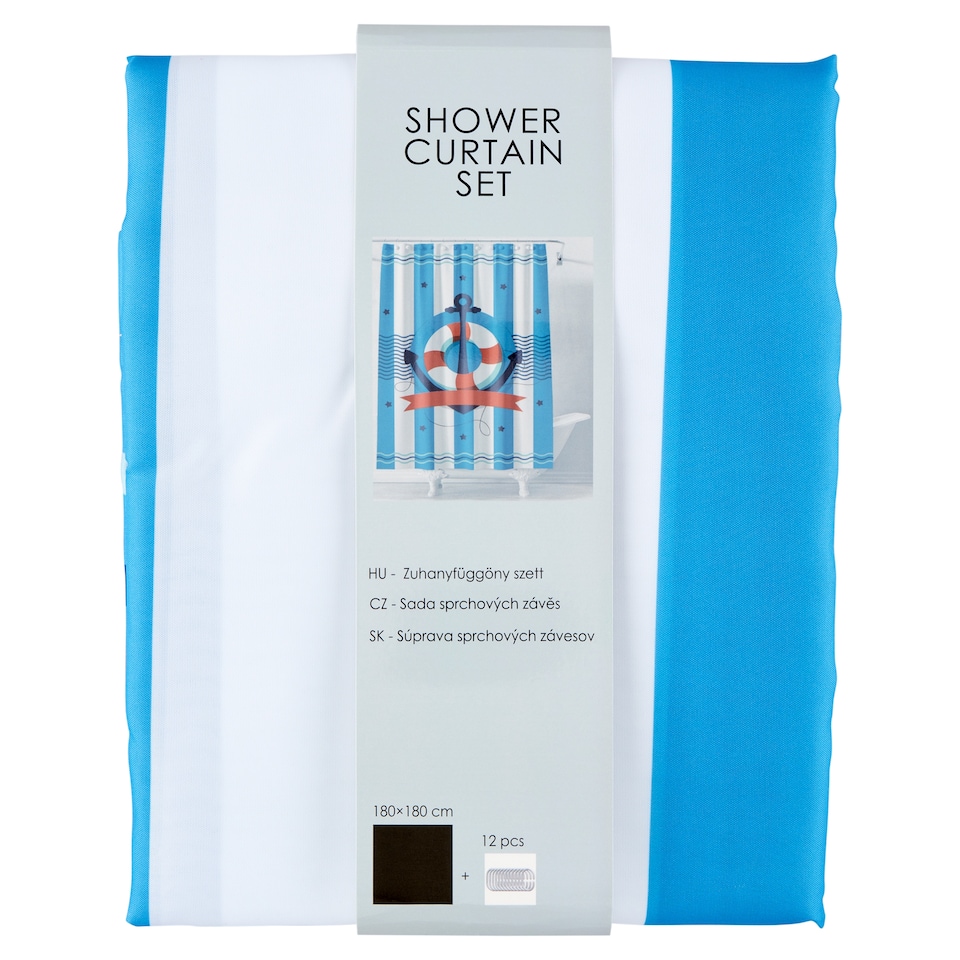 Obrázek 1 pro produkt Nautical sada sprchových závěs 180 x 180 cm