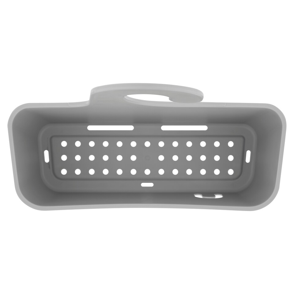 image 1 of Tesco Hook-On Shower Caddy Grey