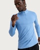 image 1 of F&F Active EVERYHOUR Soft Touch Half Zip Long Sleeved Top  in Blue