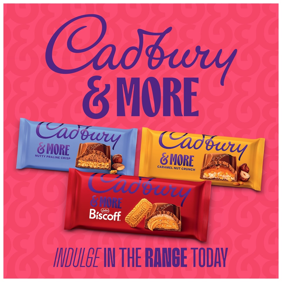 image 1 of Cadbury Dairy Milk &More Nutty Praline Crisp Chocolate Bar 180g