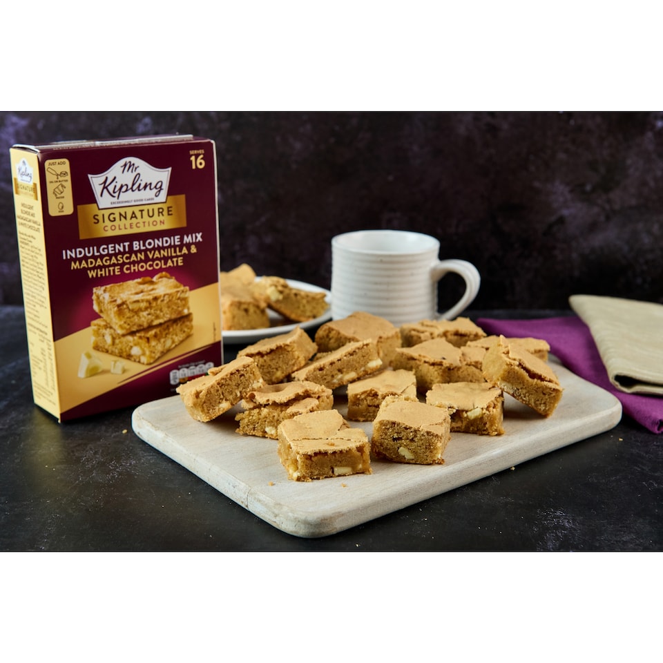 image 1 of Mr Kipling Signature Baking Vanilla & White Chocolate Blondie Cake Mix 368g
