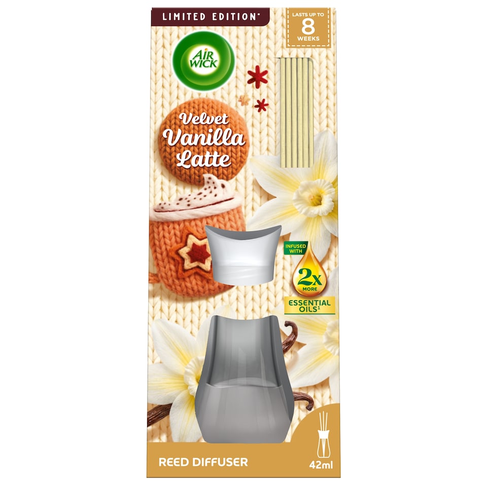 Air Wick Limited Edition Velvet Vanilla Latte Reed Diffuser 42ml