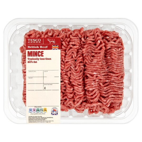Tesco Prime Mince Beef 500G 18 Fat Tesco Groceries