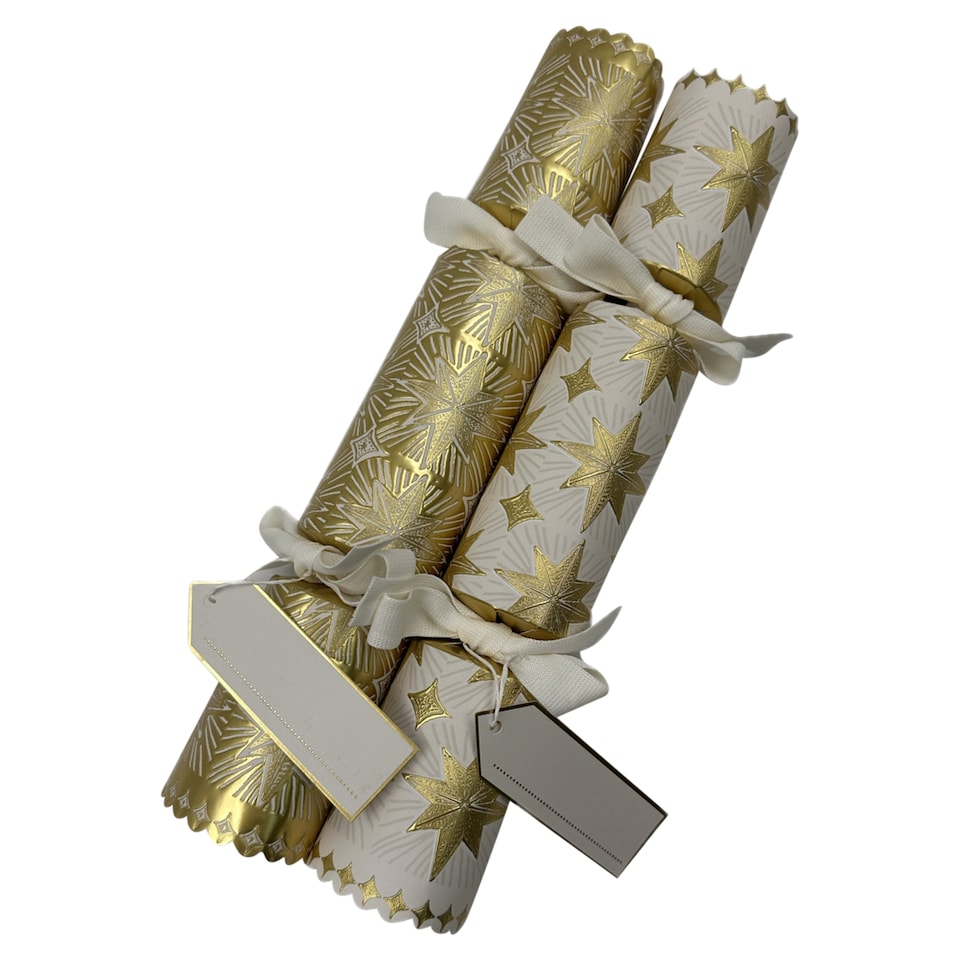 image 1 of F&F Home Star Christmas Crackers 6 Pack