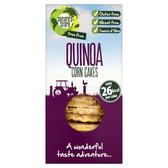 Natures Store Corn Cakes Quinoa 120G Tesco Groceries