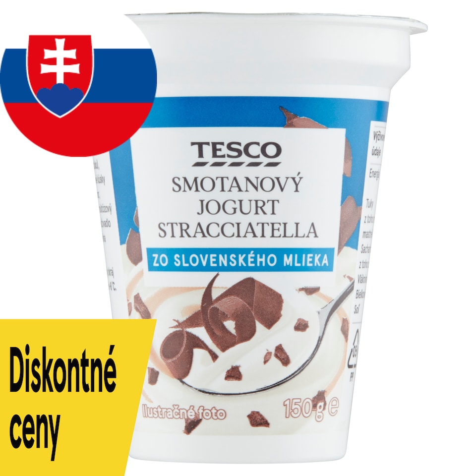 Tesco Smotanový jogurt stracciatella 150 g