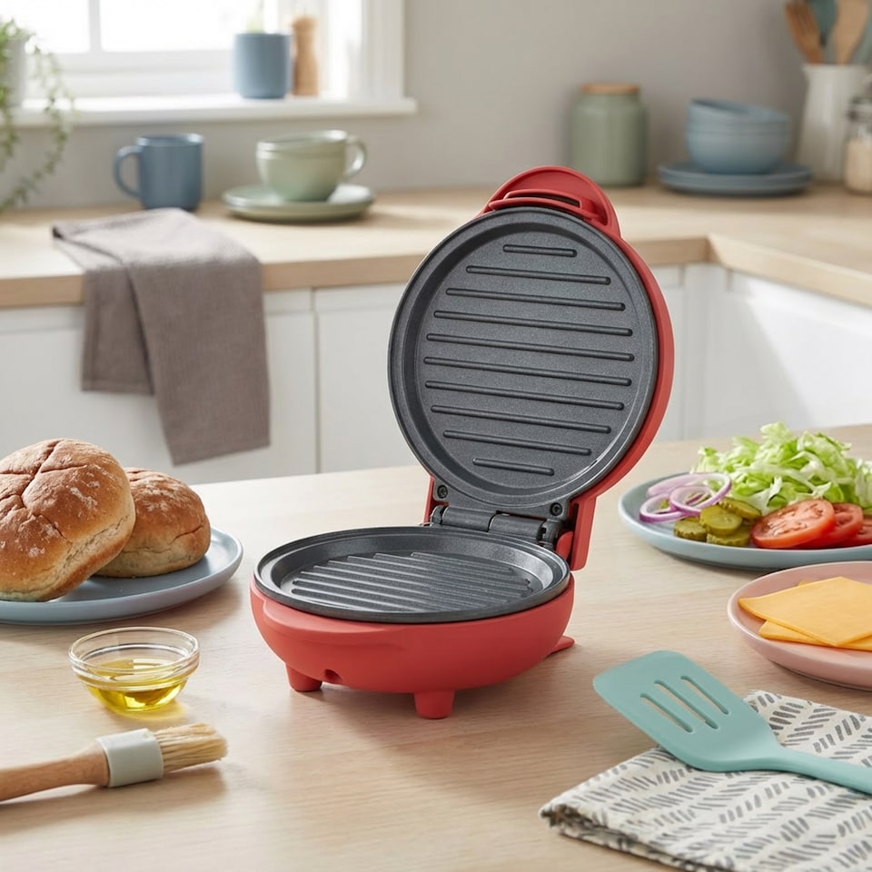 image 1 of Giles & posner Funfair Matt Red Mini Griddle